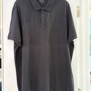 Vince Classic Slub Polo (black)